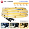 FCOB LED Strip Light 336 480 528 LED High Density Flexible FOB COB Led Light RA90 Warm Nature Cool White Linear Dimmable 12V 24V 1