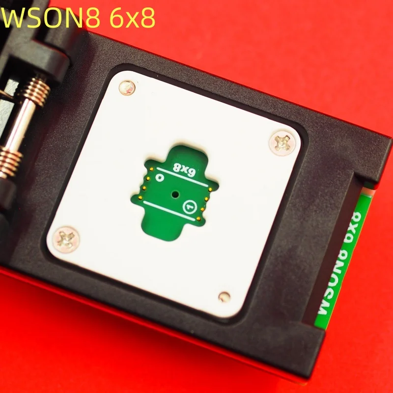 오리지널 XGecu QFN8 WSON8 DFN8 6X8 IC 소켓 범용 어댑터 (SPI NAND NOR 플래시 MLF8 MLP8 SON8용) 고급 스프링 프로브 포함