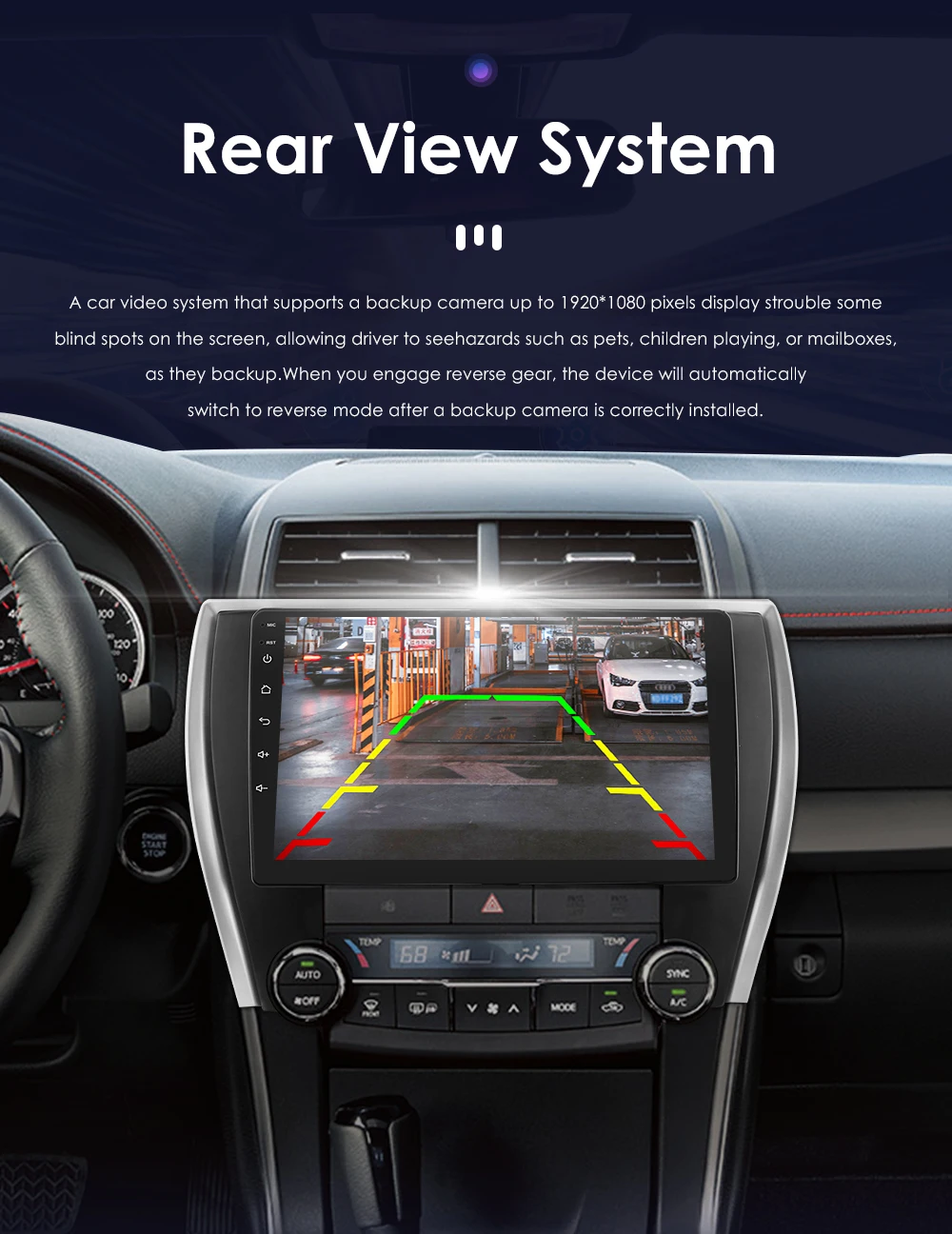 Hizpo Car Radio Player Head Unit Plug And Play For Toyota Camry 2015-2017 North America Version GPS Navigation Android Auto DSP