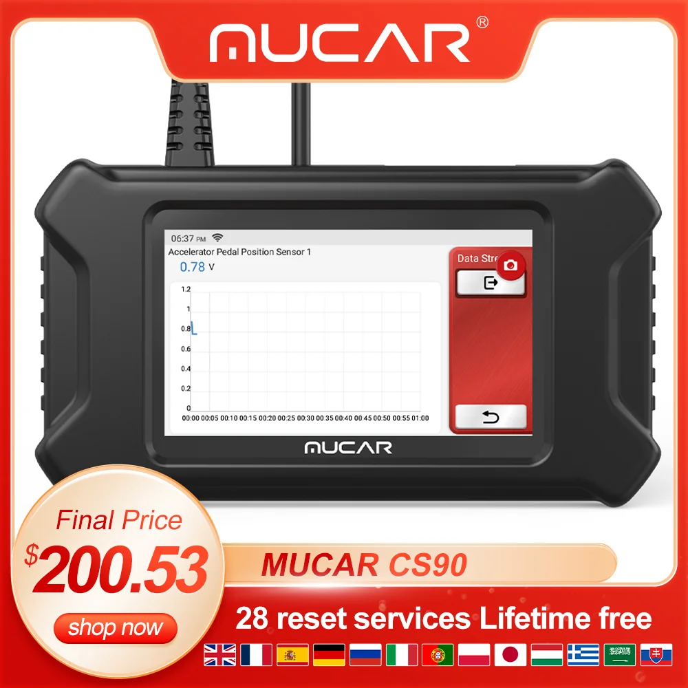 Mucar Cs2 Cs99 Obd2 Lifetime Free Scanner Full System Professional ...