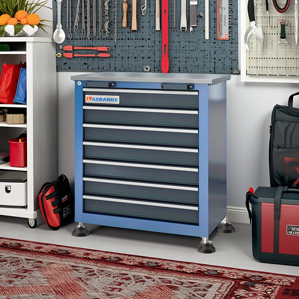 7-Drawer Rolling Tool Chest Toolbox,with 360° Lockable Wheels and