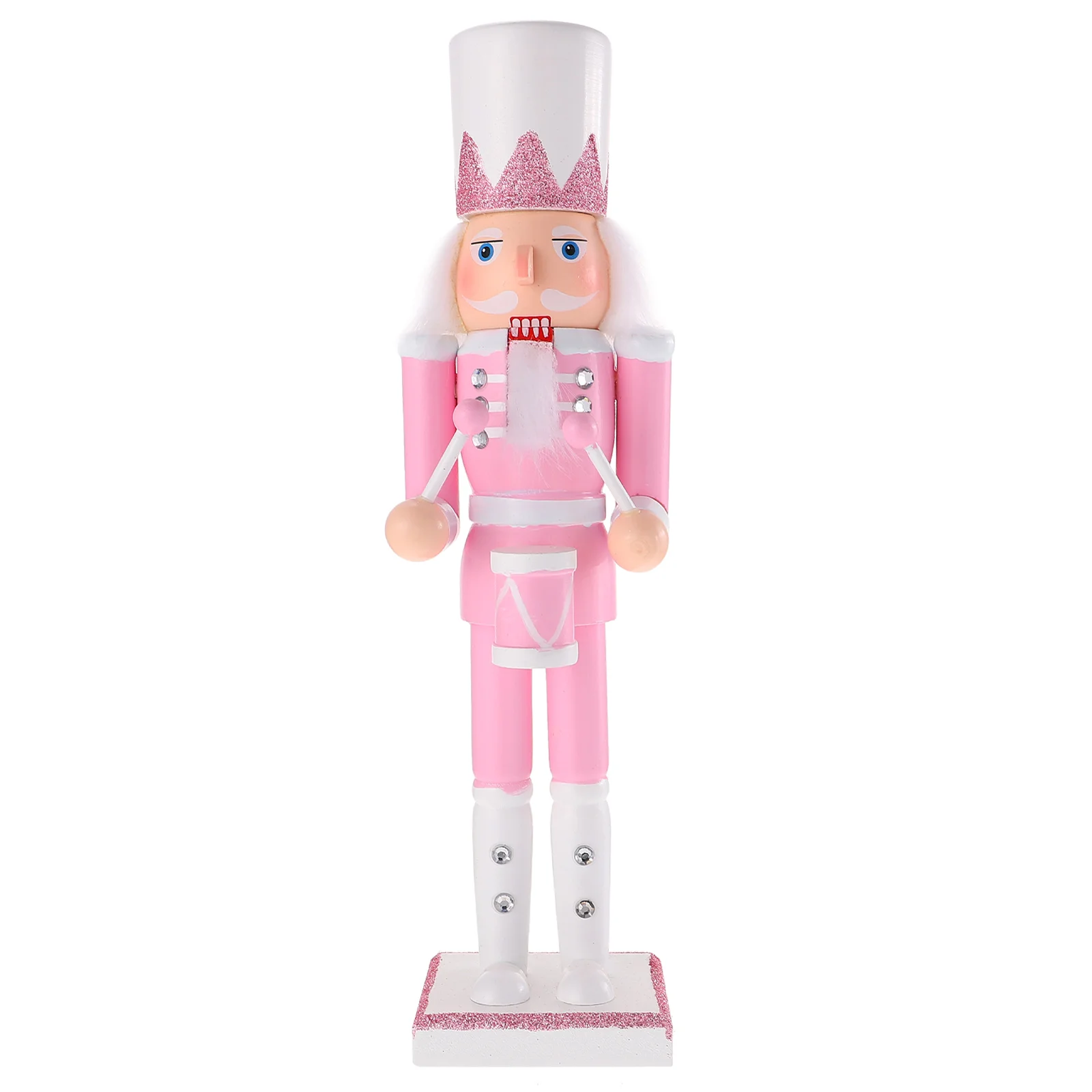 

Christmas Nutcracker Traditional Wooden Pink Nutcracker Ornament Holiday Nutcracker Soldier Figure Christmas Advent Nutcrackers
