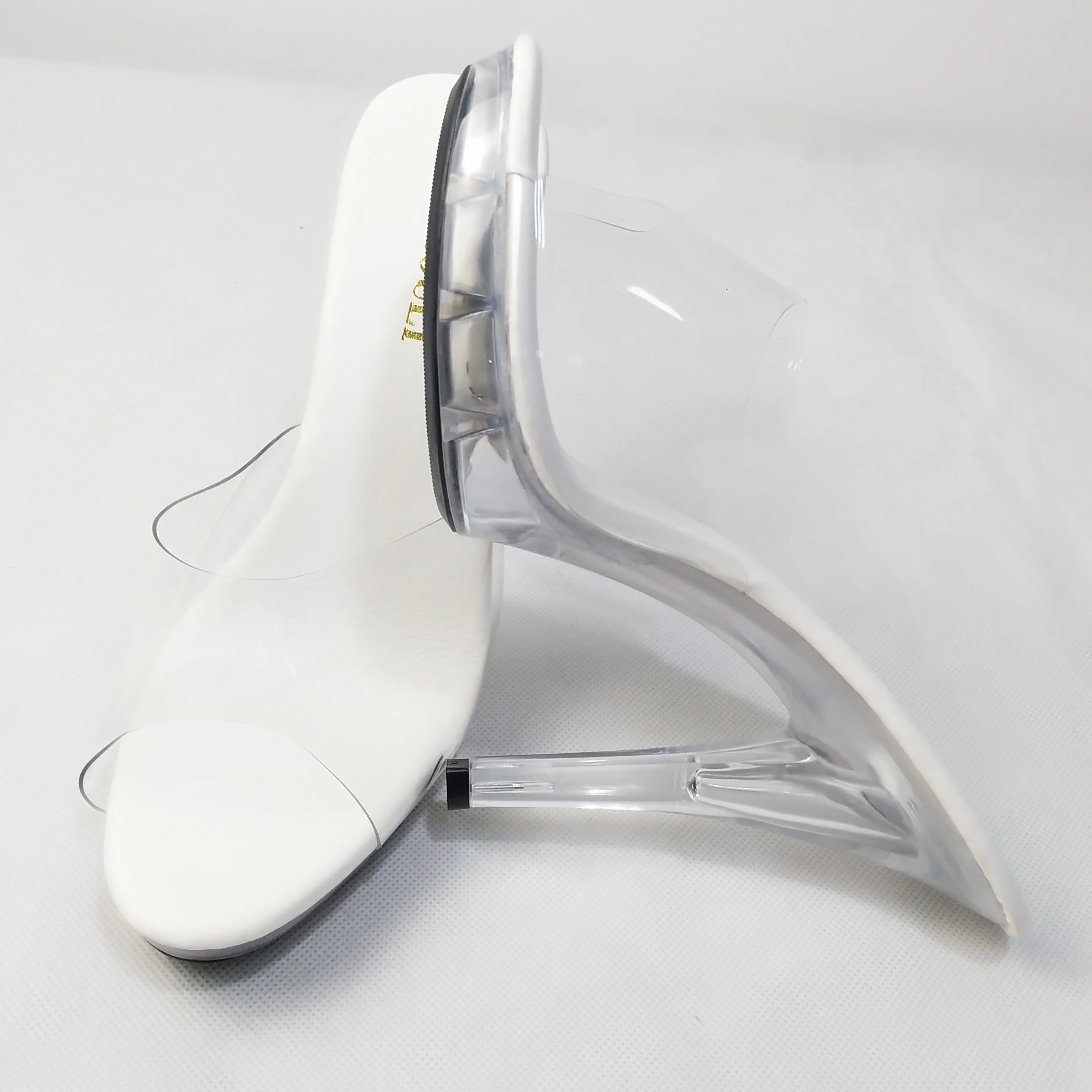 Hot 12 cm sweet gentle woman crystal transparent slippers, platform party sexy shoes, fashionable dance shoes