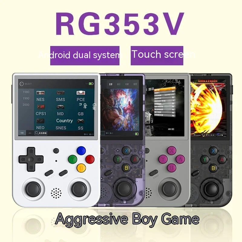 Rg353V Console Arcade Psp Portatile Portatile Open-Source Rg353Vs Console Di Gioco Retrò Android Linux Dual System Gba Dual System