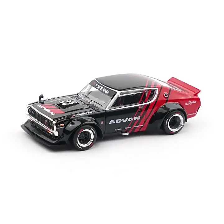 XCARTOYS 1/64 SKYLINEGT-R V8 DRIFT Electroplated Black Car Alloy