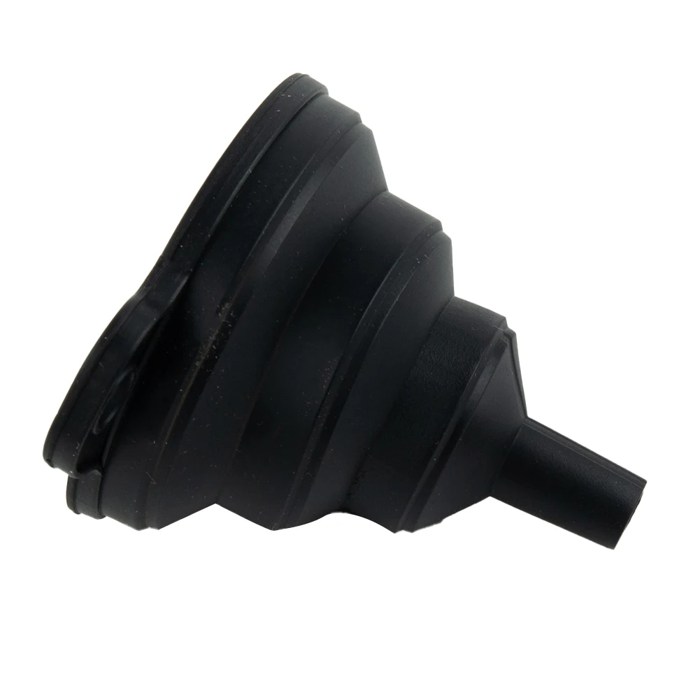 Embudo de silicona para motor de coche, lavadora de líquido para cambio de fluido, plegable, portátil, para cambio de aceite de motor de gasolina, color negro