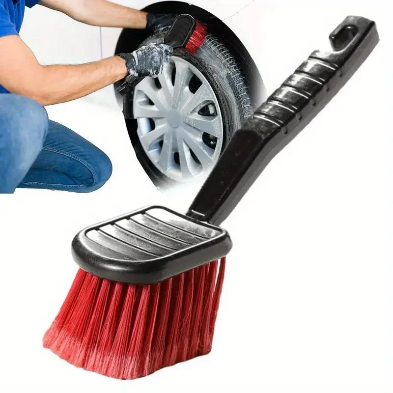 1PCS Soft Bristle Car Wash Wheel Tire Brush For Car Rim Cleans Tires Releases Dirt Road Grime Wash Maintenance Accessories