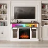 Electric Fireplace Insert, Recessed Fireplace Heater with Low Noise, Remote Control with Timer, Touch Screen, 6