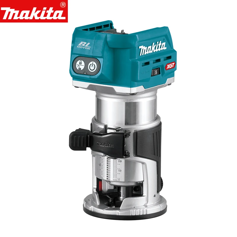 

Бесщеточный триммер для ламината Makita RT001G 40 в XGT, Многофункциональный ручной аккумуляторный деревообрабатывающий станок с переменной скоростью
