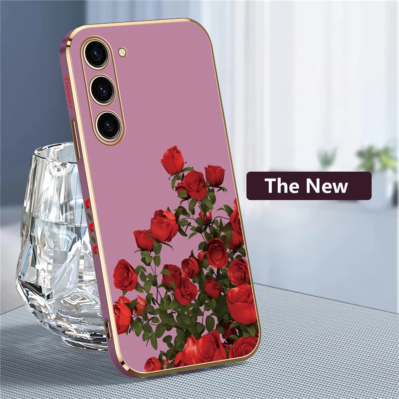 Elegant Red Rose Soft Phone Case Cover