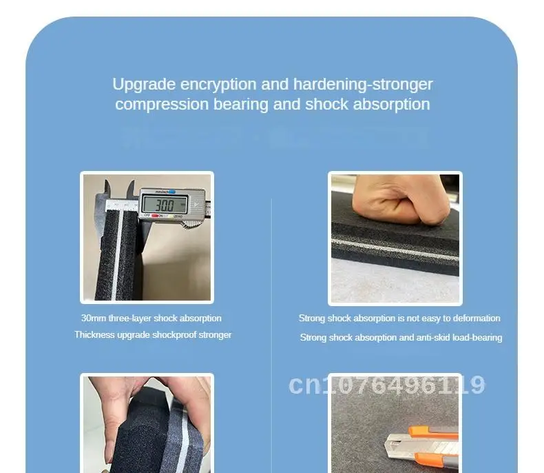 Thickness 3cm Three Layer Shock-absorbing Foam Pad Indoor Sound Insulation Anti-vibration Pad Floor Sound Insulation Shock Foam