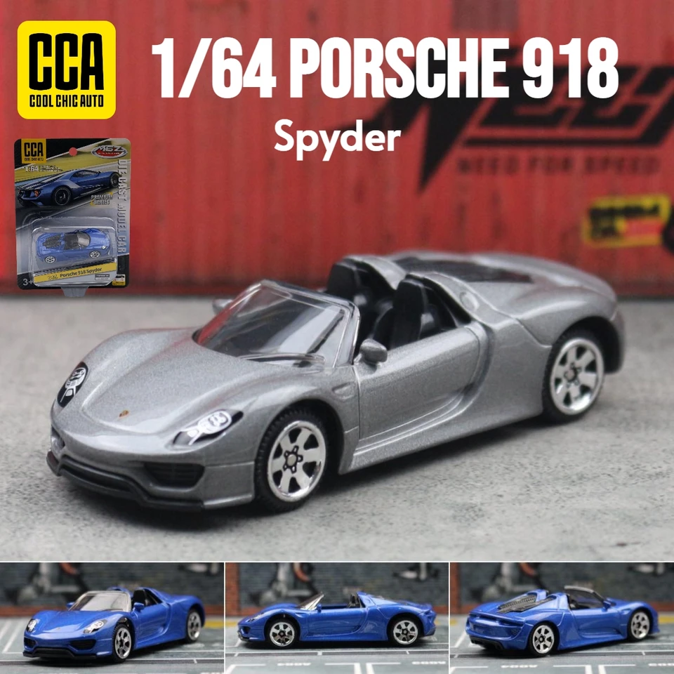 CCA 1/64 Series 1:61 Porsche 918 Spyder Convertible Racing Car Toy
