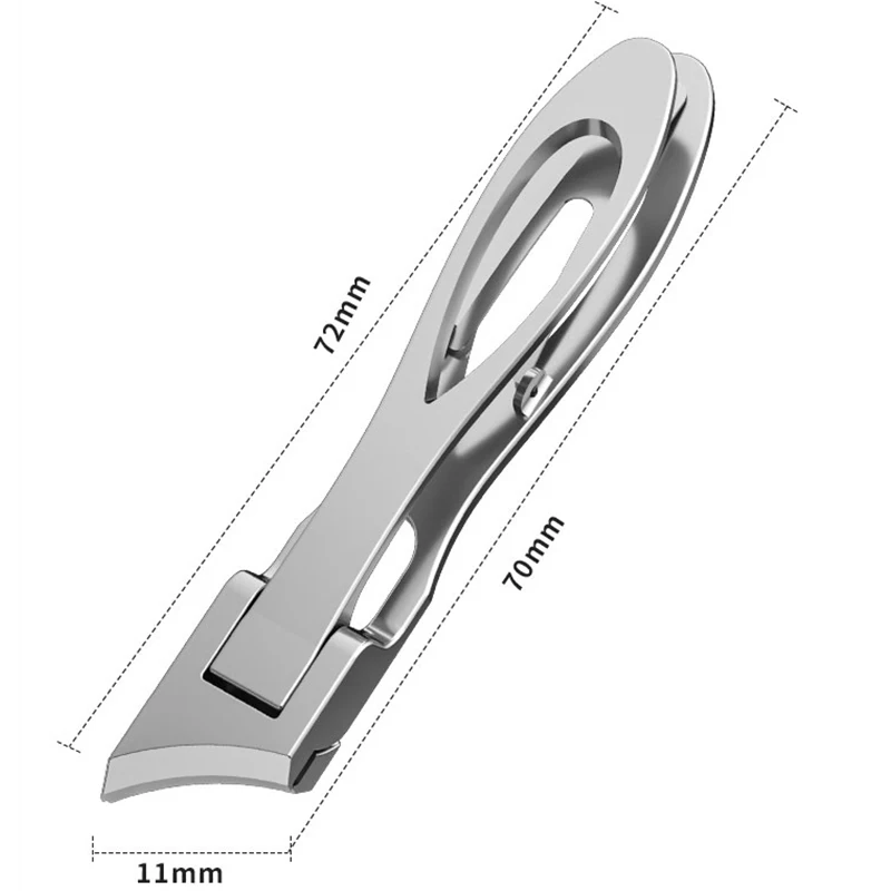 Slanted Edge Nail Clippers with Catcher Stainless Steel Ingrown Fingernail Toenail Cutter Trimmer Manicure Tools 1Pcs toe nail clipper nail clipper nail clippers
