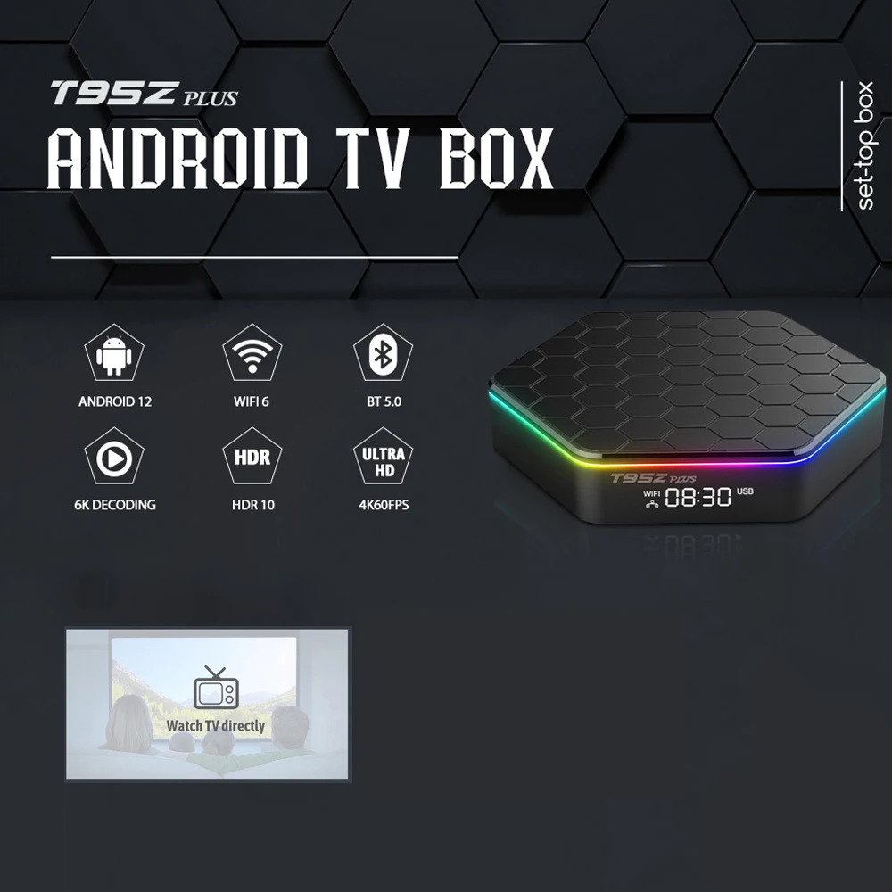 

ТВ-приставка T95z, Двухдиапазонная приставка, Android 12,0, 64 ГБ