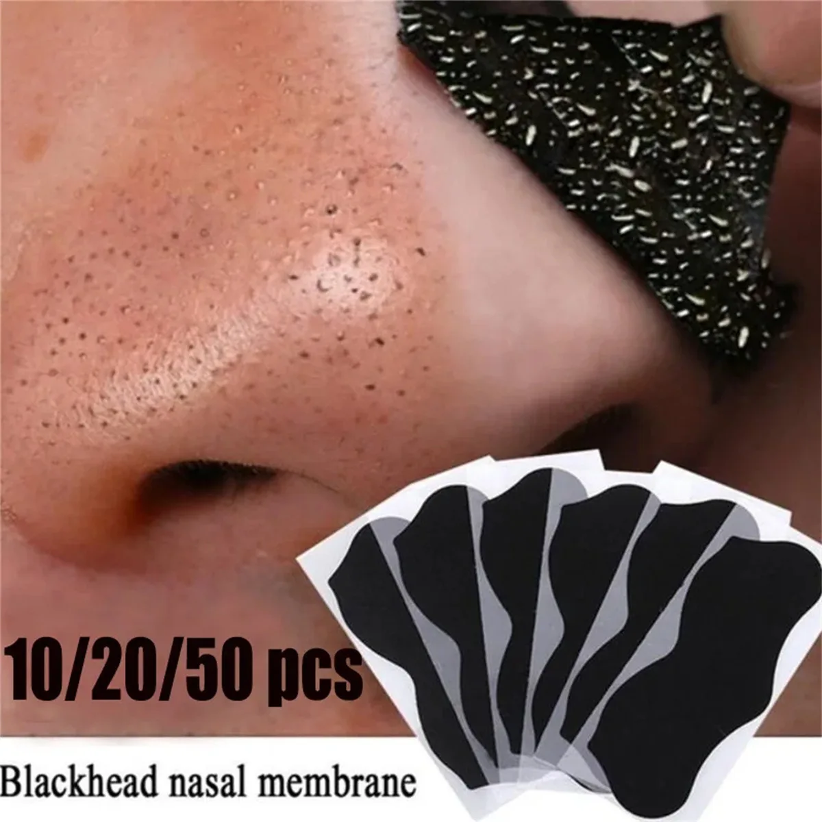 10/15/20/50Pcs Nose Blackhead Remover Mask Pore Cleaner Acne Treatment Mask Nose Pore Deep Clean Stickers Skin Care Patch