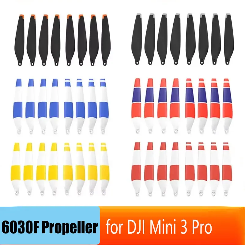 Drone Propellers 8pcs Propellers Mini 3 Pro 6030F Low Noise Drone LightWeight Wing Fans Spare Parts Quick Release for DJI Mini 3 Pro Accessories propeller replacement parts,drone propeller blades,drone propeller,drone propellers