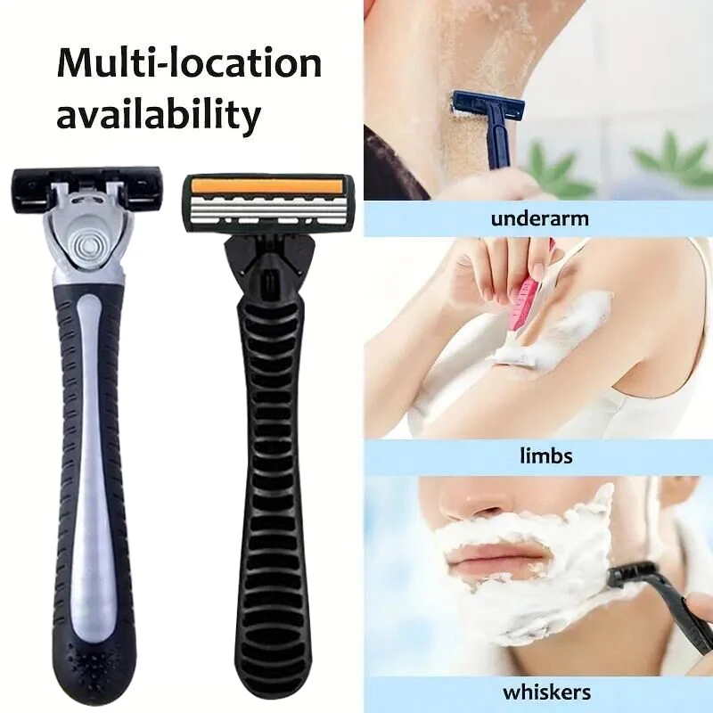 Rasoio manuale a 3 lame per uomo con testina di ricambio_voghion.com