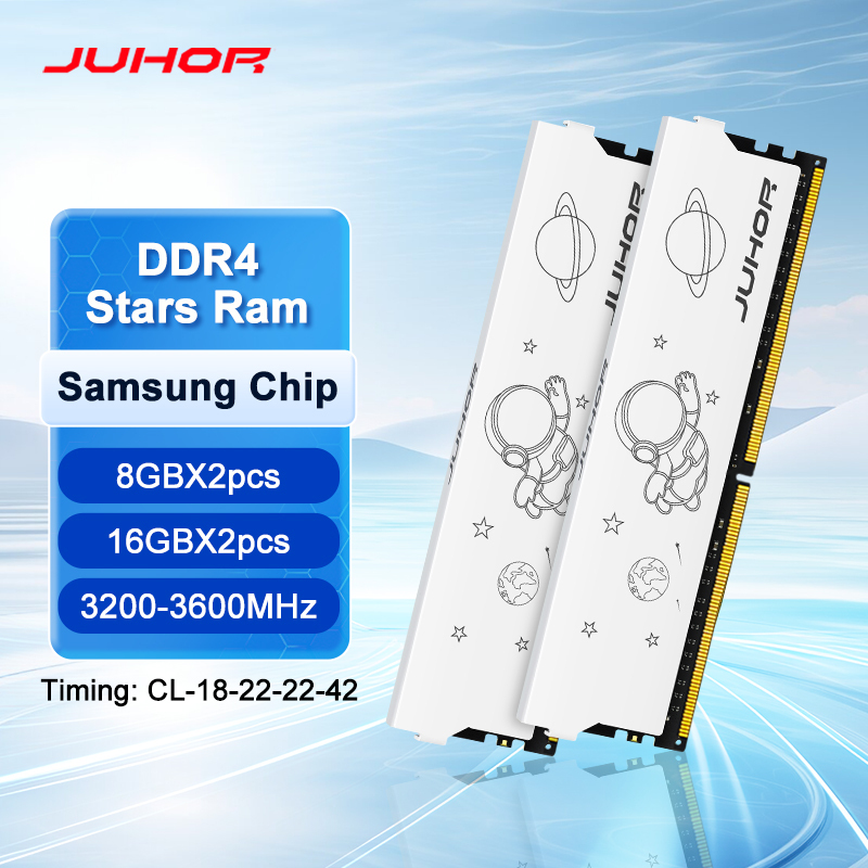 JUHOR Desktop Memory  DDR4 8GB 16GB  3200MHz 3600MHz 16GBX2 8GBX2 New Dimm Memoria Rams