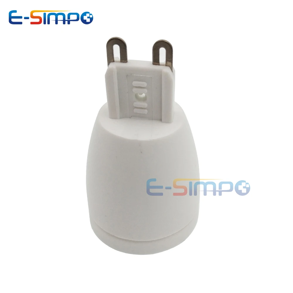 G9 to E14 E12 CFL LED Halogen 2Pin Base to EU US Standard Candelabra Chandelier Light Holder Socket Converter Adapter 2pcs