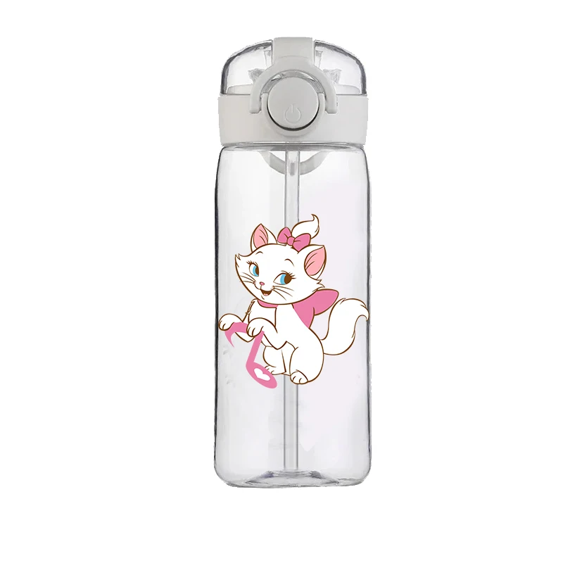 Disney Marie Cat Straw Cup for Boys Girls Children Anti-drop and High Temperature Resistant Large-capacity Convenient Water Cup 6