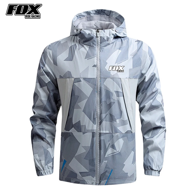 Fox Ride Racing Men's Cycling Jackets Windproof Mountain Bike Jacket Outdoor Sports Windbreaker Bicycle Wind Coat MTB Clothing cycling jacket cycling clothes