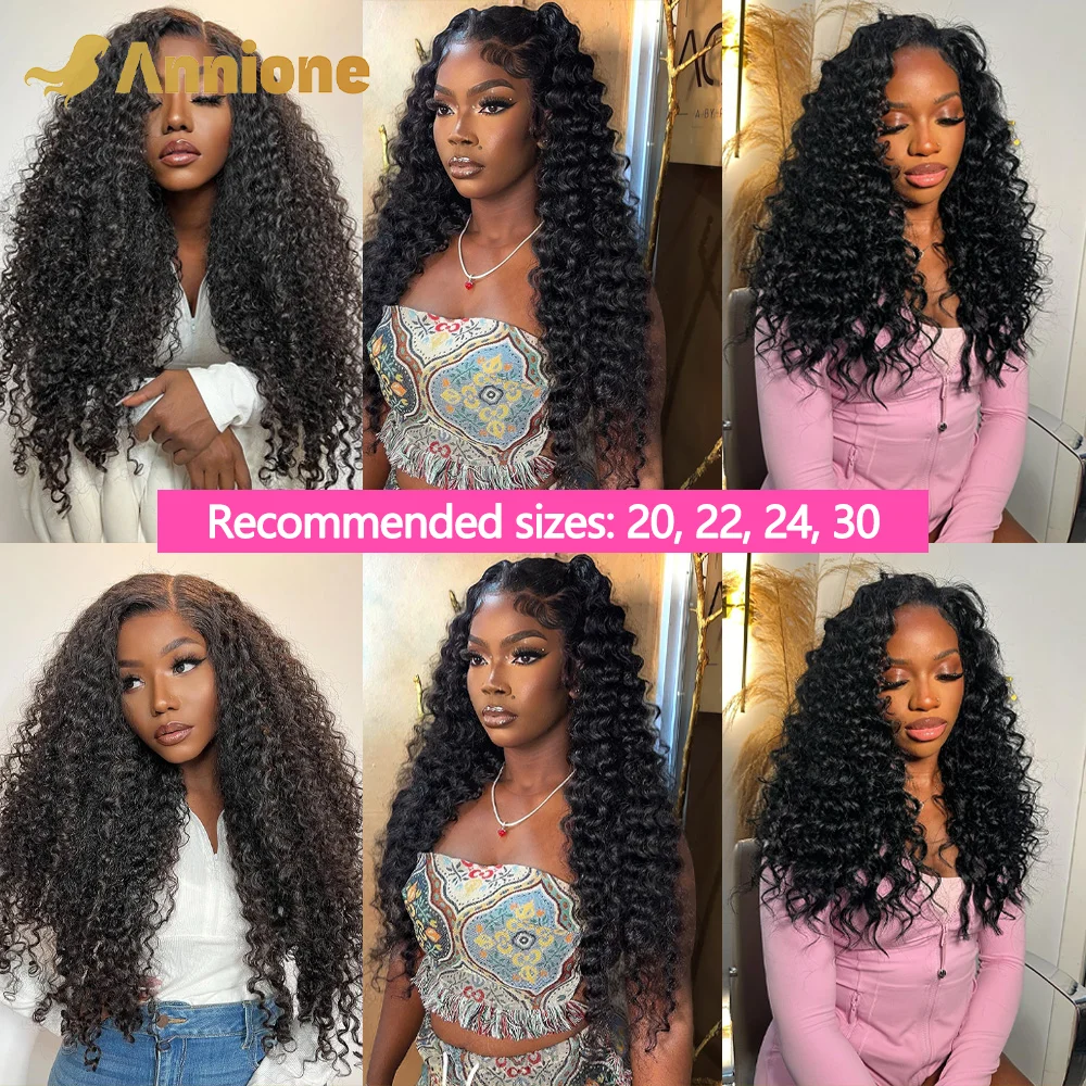 Deep Wave Bundles 100% Human Hair Curly Hair Bundles 12A Raw Hair Bundles 1/3/4 PC Brazilian Kinky Curly Hair Bundles Human Hair 6