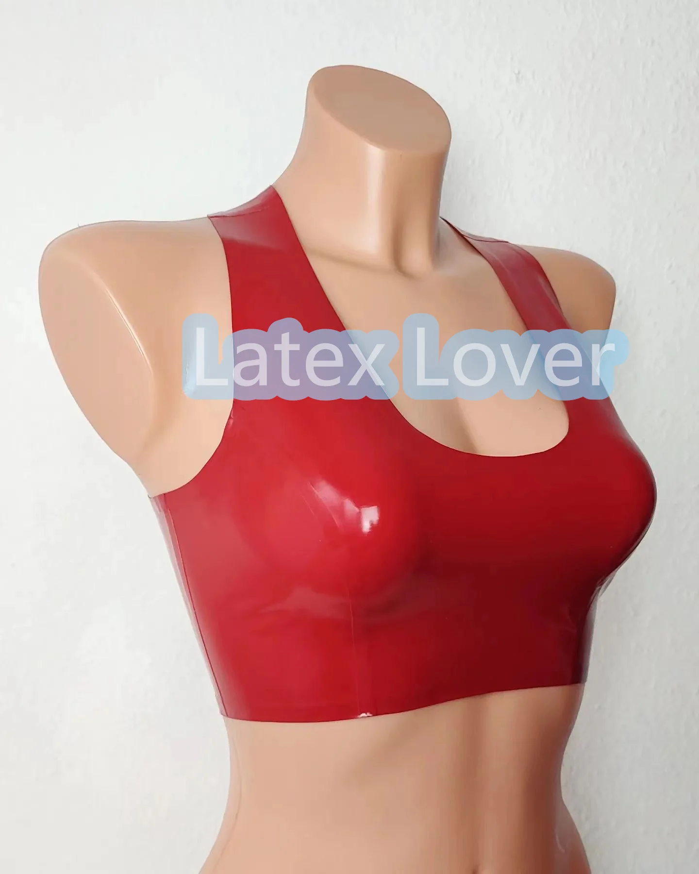 

Women Natural Latex Sexy Top Rubber Bra Vest Shiny Latex Underwear Crop Camis Camisole Glossy Stretch Bralette