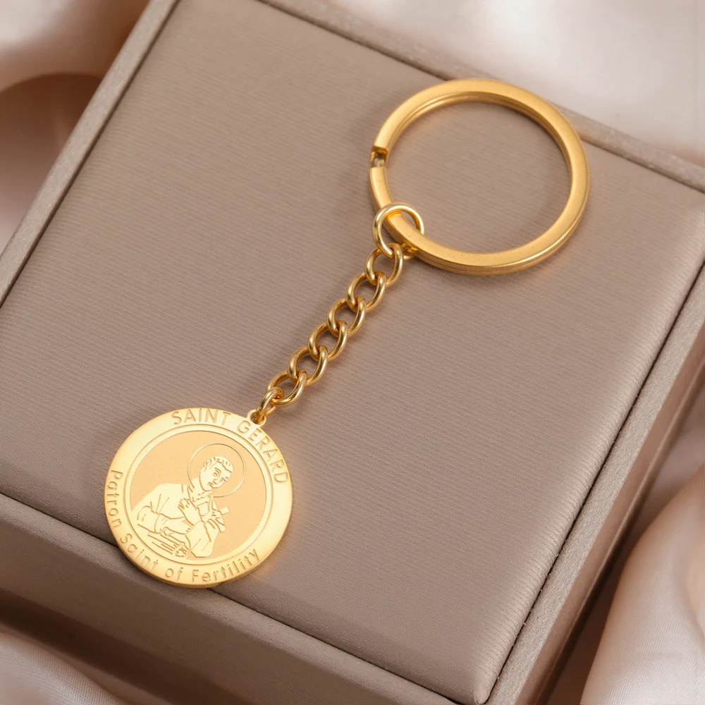 Dawapara Schutzpatron Geschenke St. Dymphe Gerard Katholizismus Halskette Edelstahl Religiöser Anhänger Beten für uns Schmuck – Detail 17