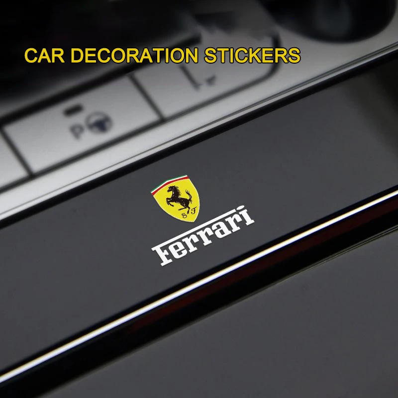 Ferrari metalen kras decoratie stickers set