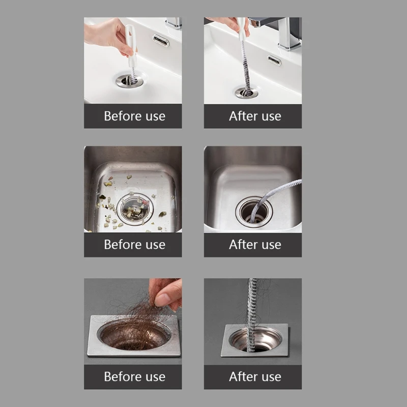 

Sink Cleaning Brush Flexible Sink Unblocker Tool Universal Pipe Dredging Drain
