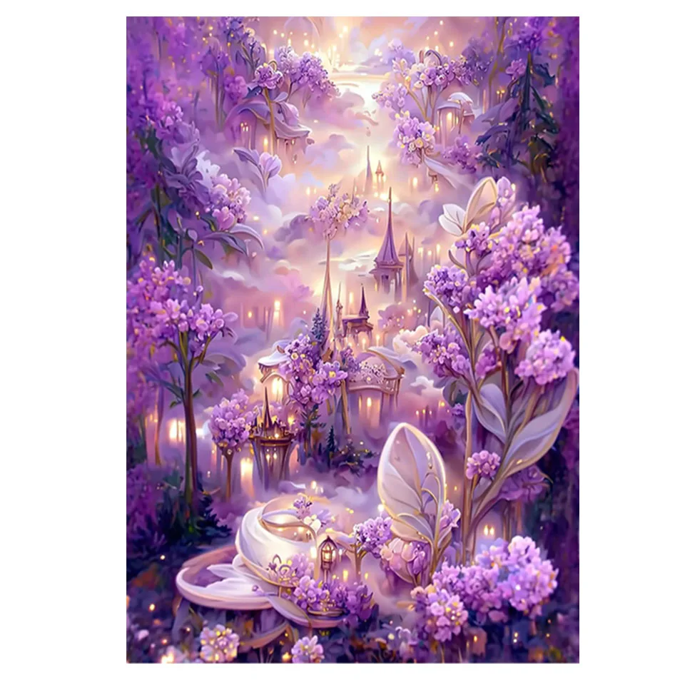 5D DIY Full Diamond Painting Set Tree Blue Castle Butterfly Embroidery  Dream Scenery Wall Sticker Mosaic Flowers Rhinestone A32 - AliExpress