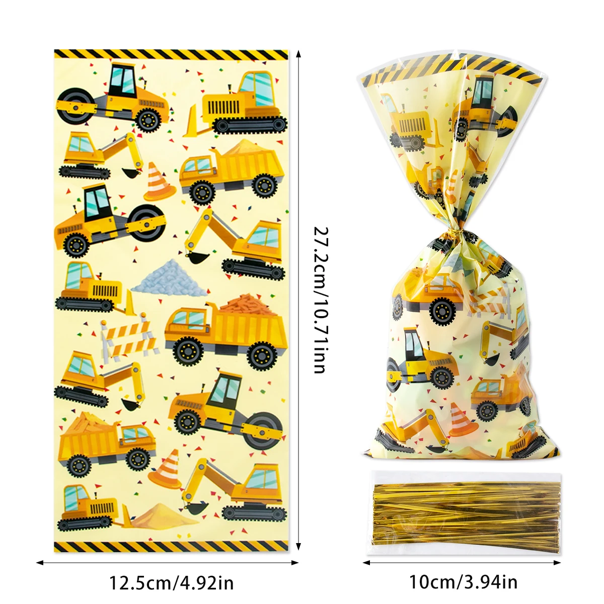 Construction Party Tableware Set – Disposable Plates, Cups, Napkins & Decor