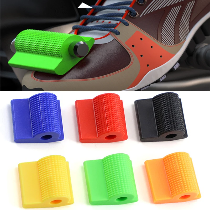 Motorcycle Shift Lever Protector 8mm Motorcycle Shift Gear Lever Pedal Rubber Cover Shoe Protector Foot Peg Toe Gel for Kawasaki Yamaha Honda Moto Accessories