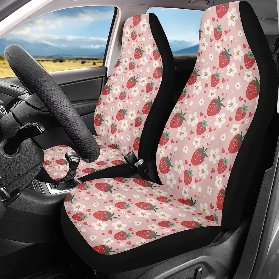 2-Pack Bling Rhinestone Seat Belt Covers – Sparkling Crystal Shoulder Pads For Car, SUV, Truck (Pink)
