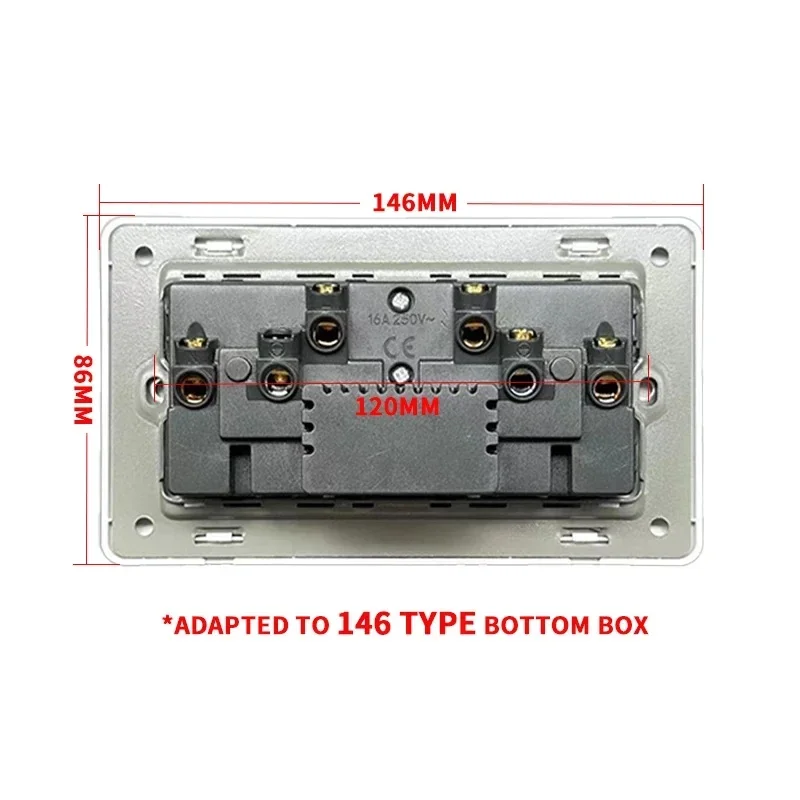 EU Standard Single Power Socket Touch Switch Usb Wall Sockets Double Sockets UK/RU Wall Sockets Tempered Glass Sockets