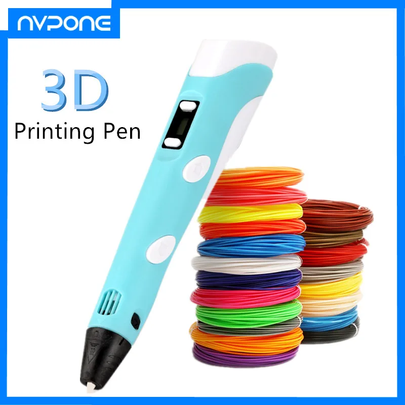3D Printing Pen With LCD Display 10 Colors 50 Meter PLA Filament