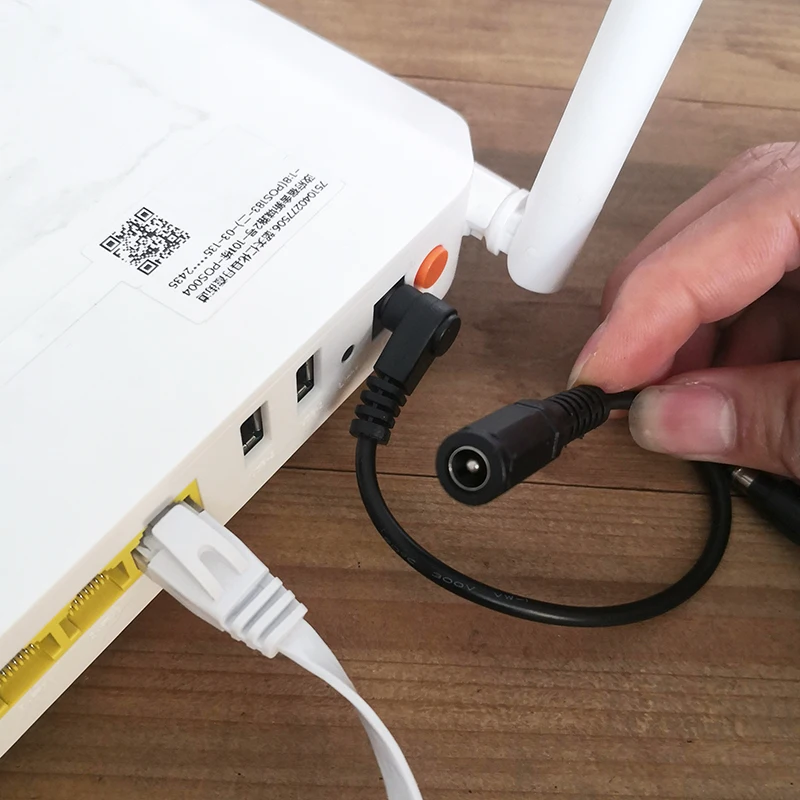 DC 5.5 x 2.1 mm Male to Female 20cm 90 Degree Angled Power Extension Cable Cord charging cable