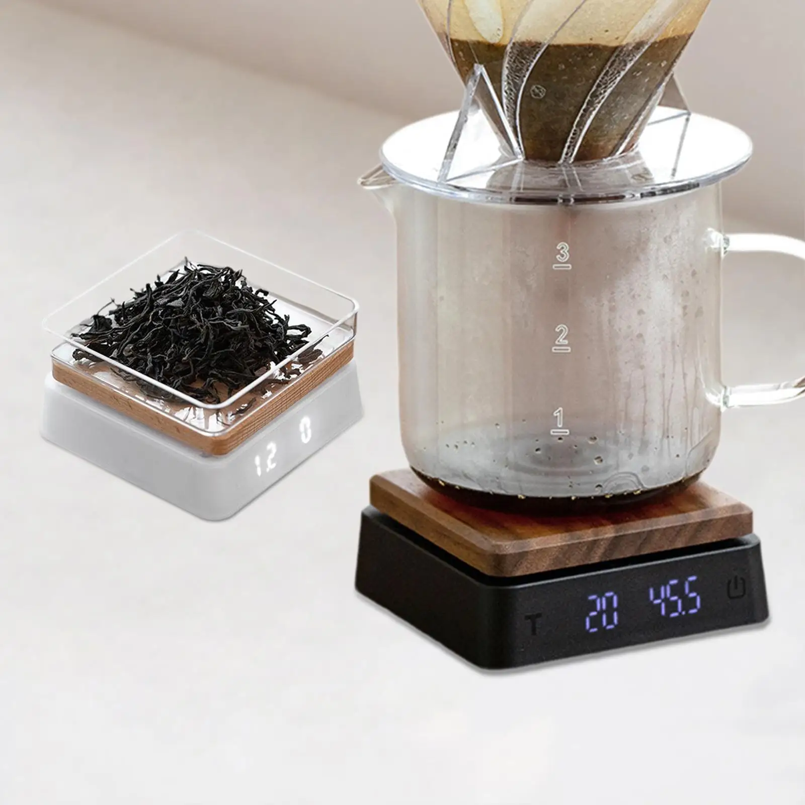 Coffee Scale with Timer High Precision Compact Kitchen Scale Small Food Scale Handheld Coffee Scale for Home Kitchen Coffee