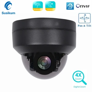 CamHi 5MP Outdoor PTZ IP Camera 4X Zoom Lens Mini Speed Dome Security IP Camera Support Human Detection