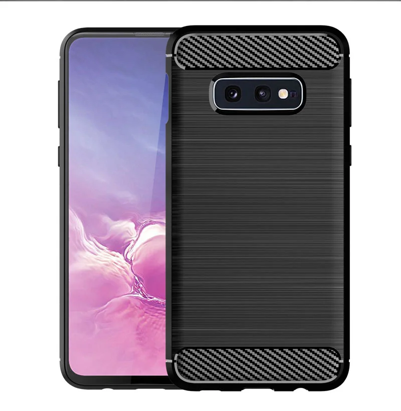 For Case Samsung Galaxy S10E Cover For Samsung S10E Coque Carbon Fibre Shockproof Bumper Soft TPU Case For Samsung S10E Fundas — view 2
