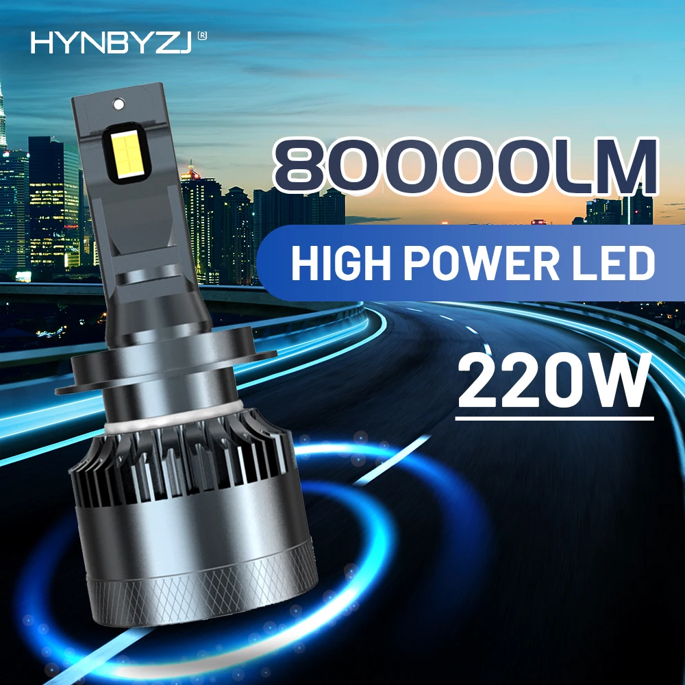 HYNBYZJ-Ampoule LED H4 H7 80000LM CSP pour Voiture, Lumière de Sauna H1 H8  H9 H11 Hb3 Hb4 9005 9006 9012 HIInter, Éclairage Antibrouillard existent