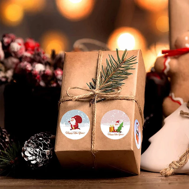 500 Pcs Merry Christmas Sticker Christmas Eve Wrapping Gift Box Label Shop  Window Decoration 1 Inch