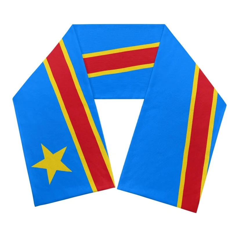 

Zaire Scarf Youth Free Custom Made Name Number Team Logo Zar Nation Flag Za Congo Country French Travel Print Photo Headgear