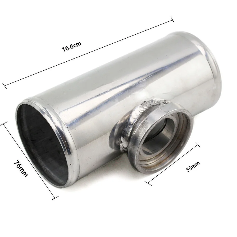 Universal Aluminum Turbo Charge T Pipe for Pressure Relief Valve2.5" 63mm 3"/76m for Hks Style Blow Off Valve Adapter