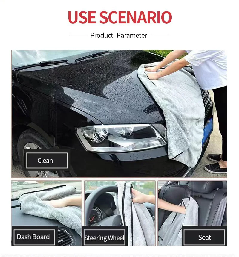 Car Microfiber Towel Wash Accessories Super Absorbency Car Cleaning Cloth Premium Microfiber Auto Towel One Time Drying