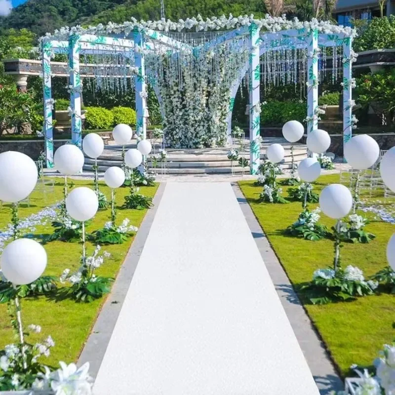 Large Size Elegant Wedding Aisle Runner Carpet Anti-slip Wedding White Carpet Ceremony Party Thickness 1MM