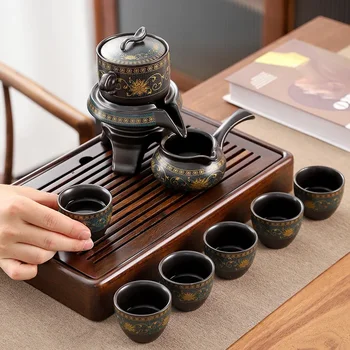 Set da tè Kungfu automatico per uso domestico, semplice tazza in ceramica 1