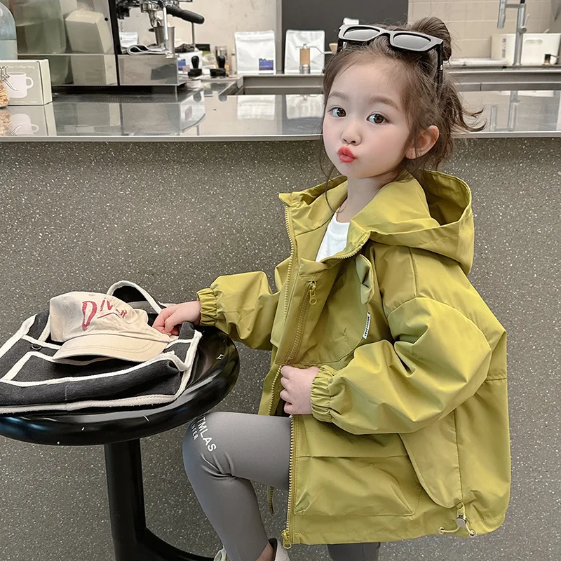 Girls Autumn Coat 2024 New Fashionable Loose Autumn Top for Baby Girls Baby Girl Clothes Op for Baby Girls Baby Girl Clothes