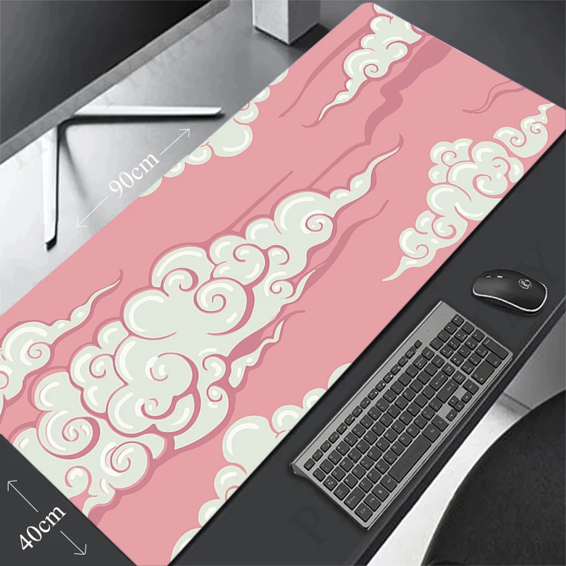 

Original Pink Mouse Pad Cloud Gaming Mousepad 400x900cm Large Keyboard Mats Gamer Desk Mat Company Desk Pad For Gift Mousepads