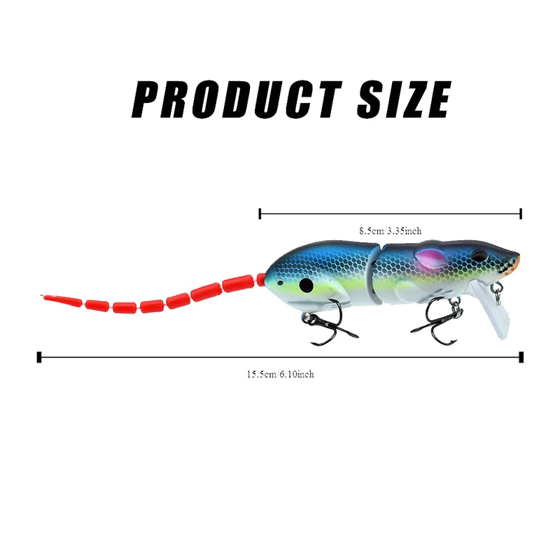 Mouse Lure Artificial Plastic Mouse Fishing Lure Swimbait Rat Pike Bass Minnow Floatingbaits Fishing Tackle Accessories,fishing lure